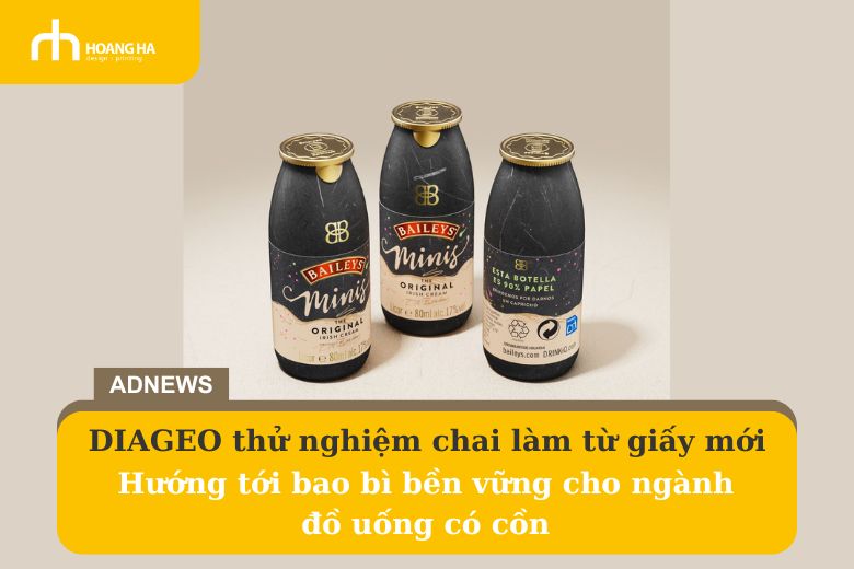 Diageo Công Bố Thử Nghiệm Chai Giấy Mới - Hướng Đến Bao Bì Bền Vững Cho Ngành Đồ Uống Có Cồn