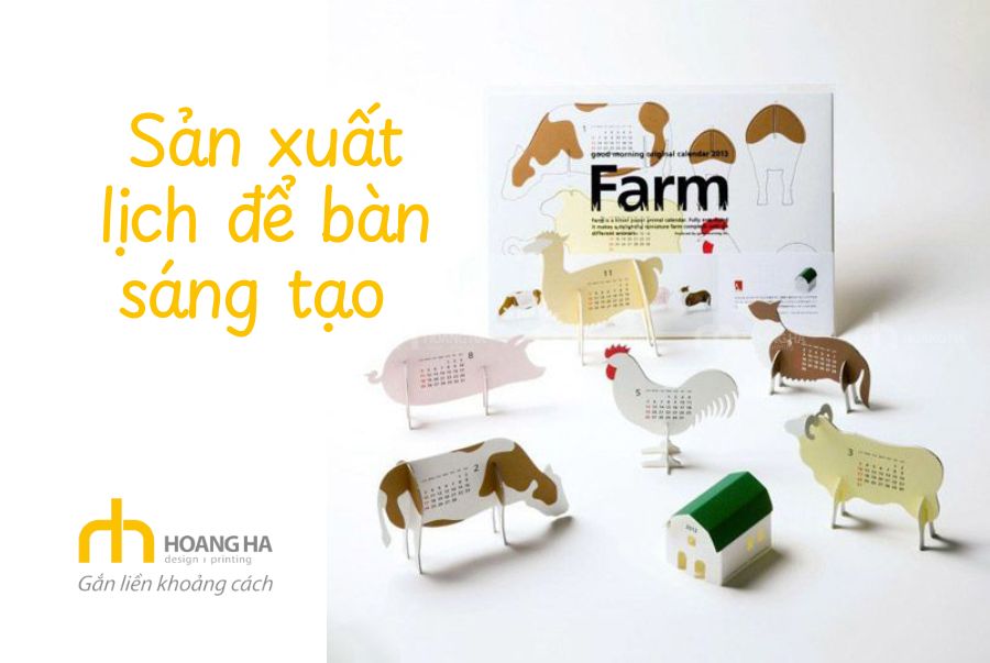 Mẫu thiết kế lịch sáng tạo - Sản xuất lịch để bàn theo yêu cầu