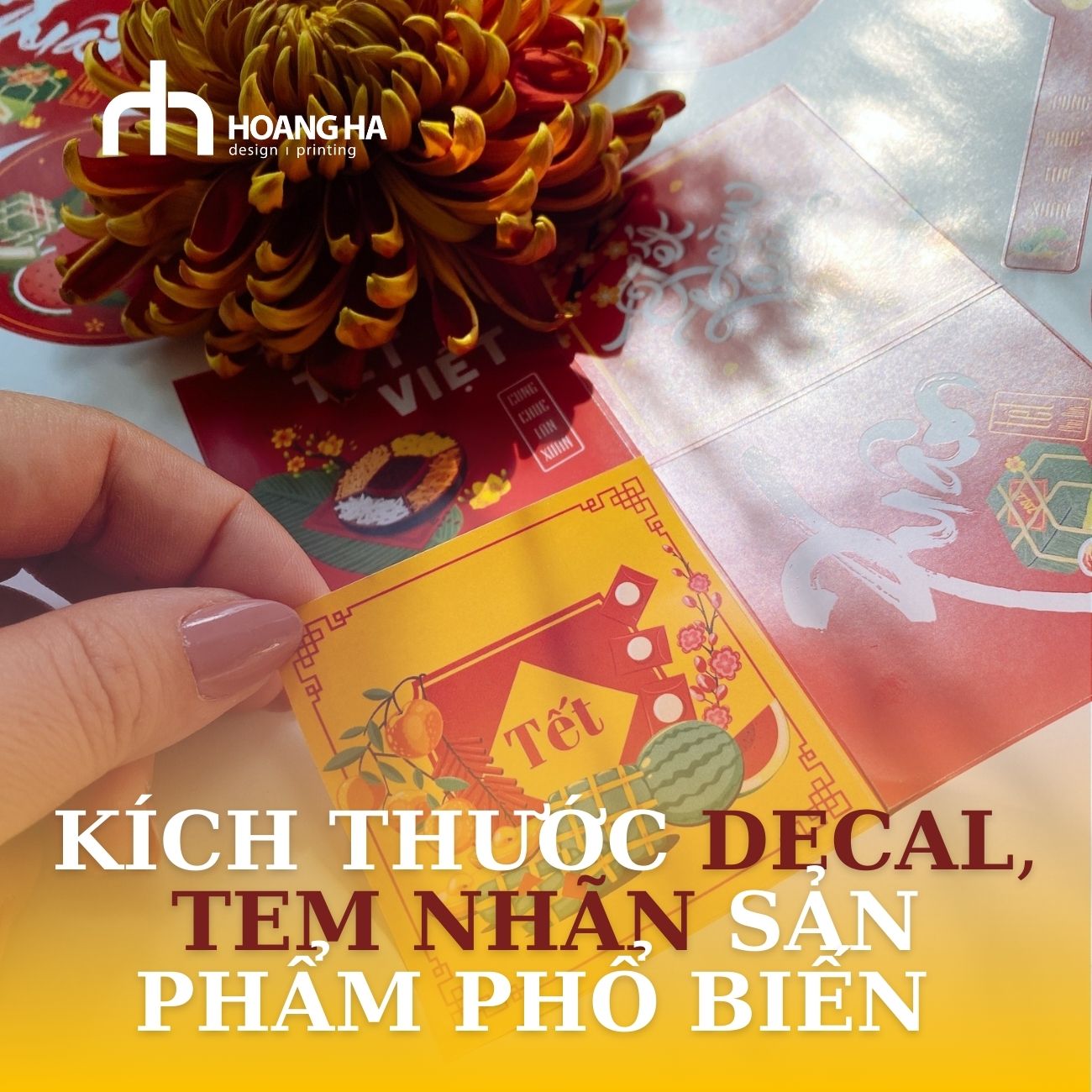 Cập nhật kích thước decal, tem nhãn dán phổ biến năm 2025