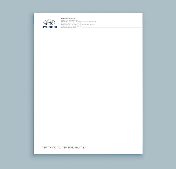 Giấy Tiêu Đề HYUNDAI