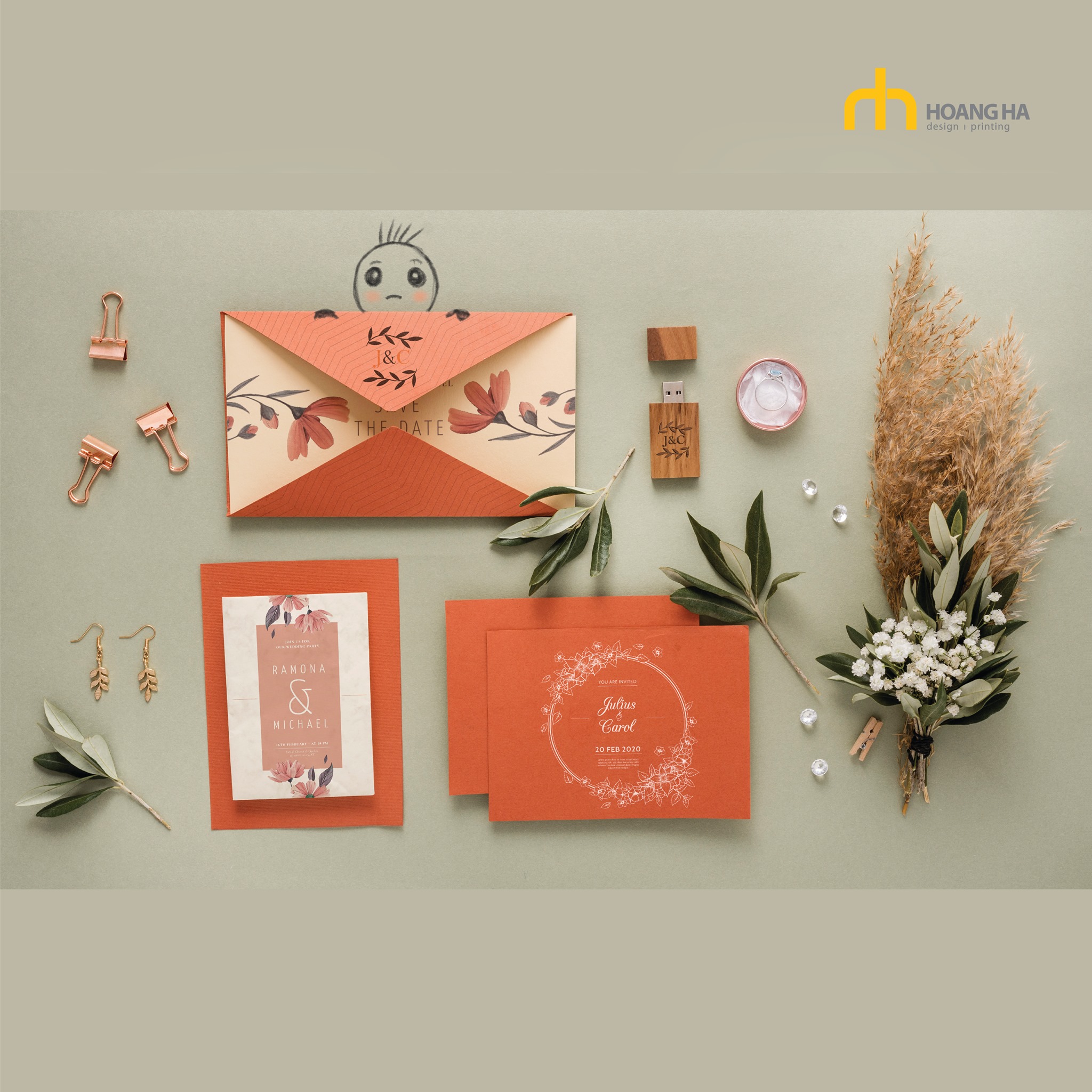 Mẫu thiệp in tại Quảng cáo Hoàng Hà
