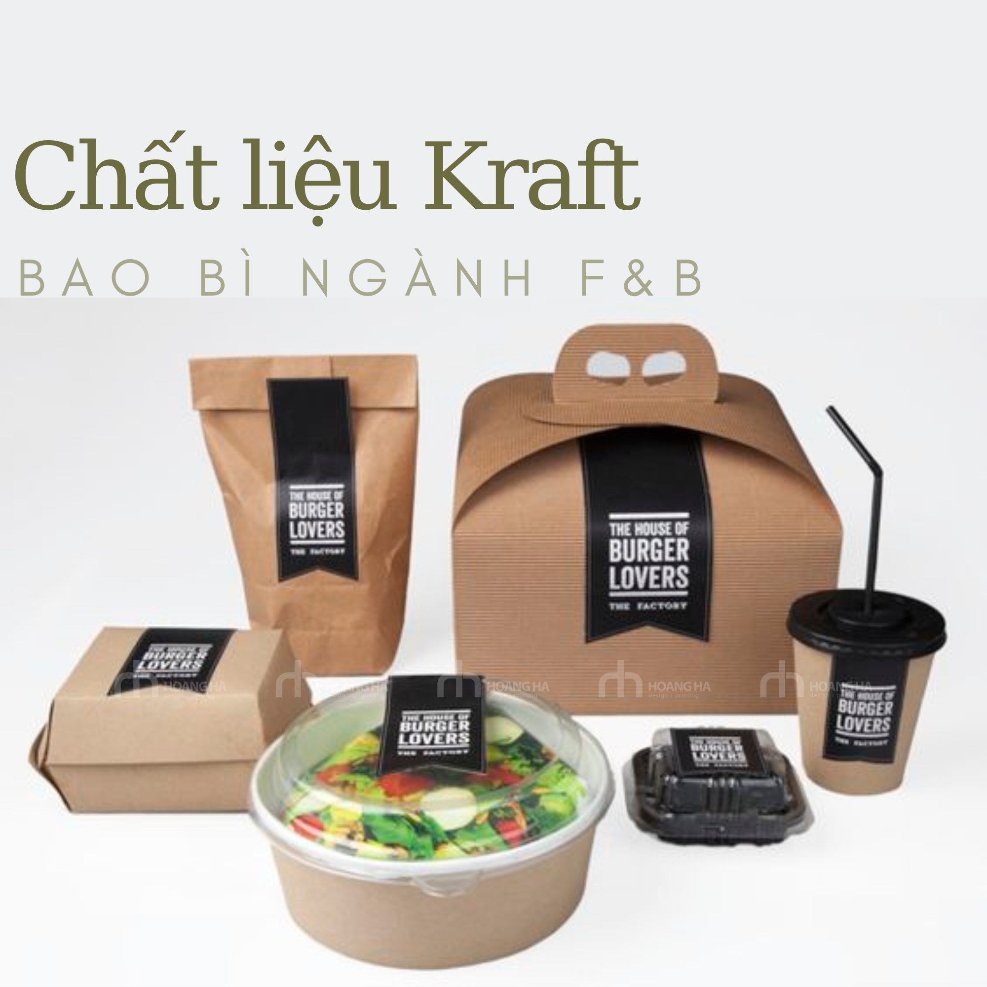 Bao bì giấy kraft - Thiết kế in ấn Hoàng Hà