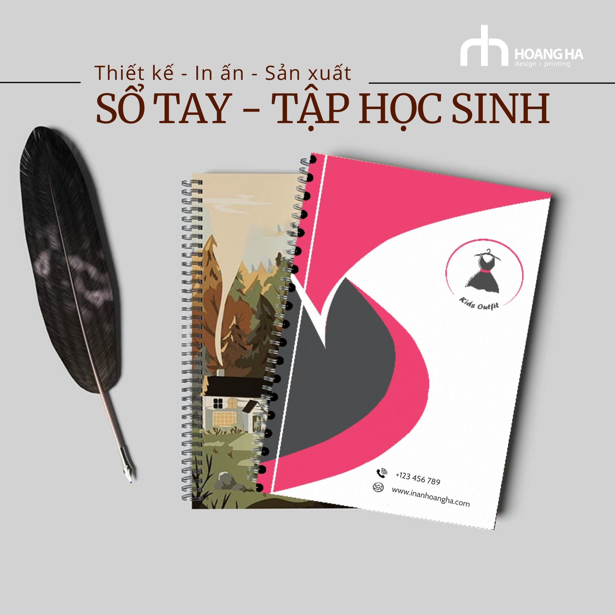 In sổ tay theo yêu cầu tại Quảng Cáo Hoàng Hà