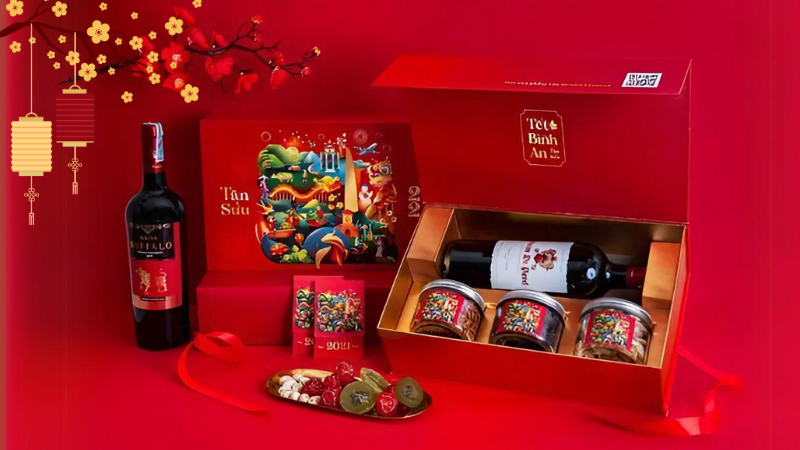 Sản xuất hộp giấy quà tết theo yêu cầu Hoàng Hà