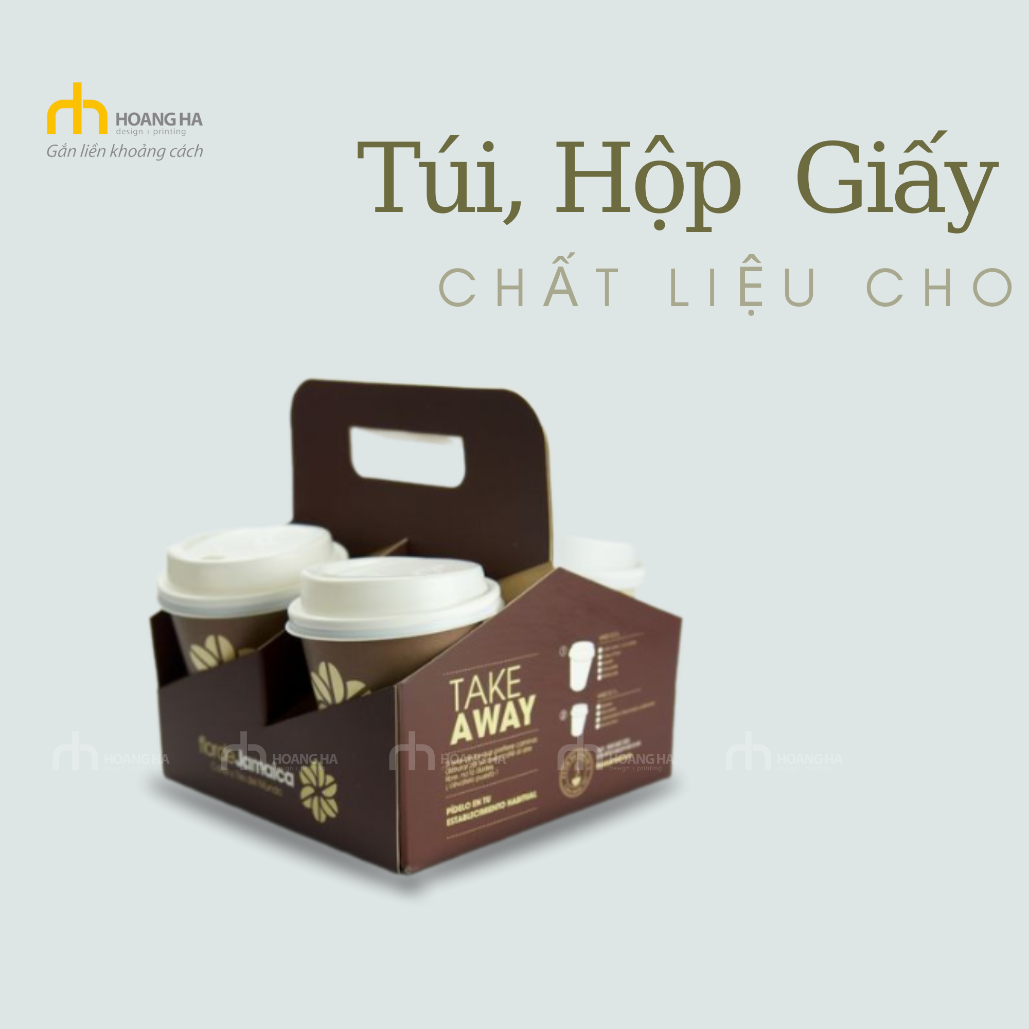 Thiết kế - in ấn bao bì giấy Kraft tại Quảng cáo Hoàng Hà